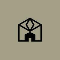 modern Haus Diamant Pfeil abstrakt Logo vektor