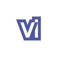 enkel och modern brev v och jag logotyp vektor