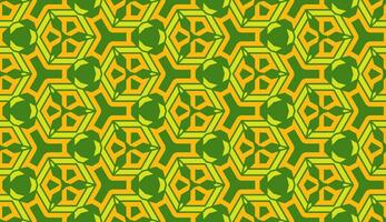 abstrakt geometrisch Gelb oder Grün nahtlos Muster vektor