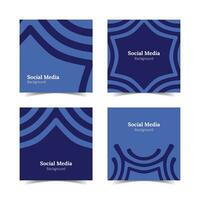 modern eben und elegant Marine Blau Sozial Medien Platz Hintergrund Muster vektor