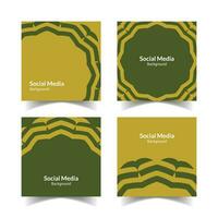 einfach und modern Gelb Grün Zier Muster Platz eben Sozial Medien Hintergrund vektor