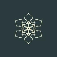 abstrakt Licht Gelb und dunkel grau Blumen- Mandala Logo. geeignet zum elegant und Luxus Zier Symbol vektor
