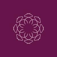 abstrakt rosa och magenta blommig mandala logotyp. lämplig för elegant och lyx dekorativ symbol vektor