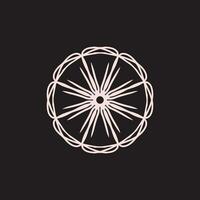 abstrakt Rosa und dunkel braun Blumen- Mandala Logo. geeignet zum elegant und Luxus Zier Symbol vektor