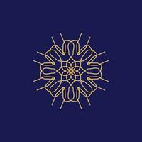 abstrakt Gold und Marine Blumen- Mandala Logo. geeignet zum elegant und Luxus Zier Symbol vektor