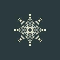 abstrakt Licht Gelb und dunkel grau Blumen- Mandala Logo. geeignet zum elegant und Luxus Zier Symbol vektor