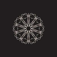 abstrakt Rosa und dunkel braun Blumen- Mandala Logo. geeignet zum elegant und Luxus Zier Symbol vektor