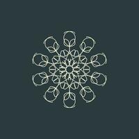 abstrakt Licht Gelb und dunkel grau Blumen- Mandala Logo. geeignet zum elegant und Luxus Zier Symbol vektor