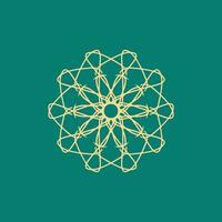 abstrakt Licht Gelb und Grün Blumen- Mandala Logo. geeignet zum elegant und Luxus Zier Symbol vektor