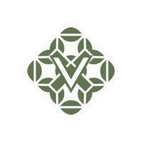 Initiale Brief v organisch natürlich Grün Alphabet Logo vektor