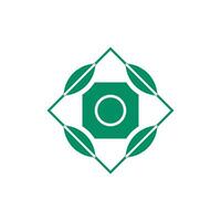 Initiale Brief Ö Natur Blatt Emblem Logo vektor