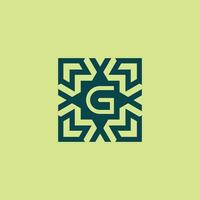 Initiale Brief G Platz abstrakt Muster Logo vektor