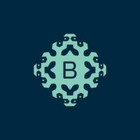 Initiale Brief b Logo. ein dynamisch Emblem von Wissenschaft, Gesundheit, und Innovation vektor