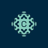 Initiale Brief c Logo. ein dynamisch Emblem von Wissenschaft, Gesundheit, und Innovation vektor