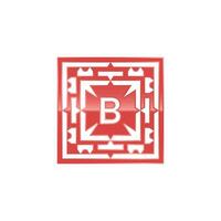 Initiale Brief b Logo, elegant Platz Emblem Muster. vektor