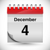 Kalender för december, vektor
