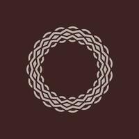 lyx elegant brun cirkel armband mönster ram vektor