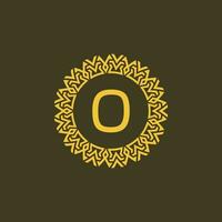 modern Emblem Initiale Brief Ö Zier Stamm Muster kreisförmig Logo vektor