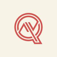 modern och minimalistisk första brev qn eller nq monogram logotyp vektor