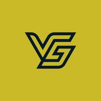 Initiale Brief vg oder gv Monogramm Logo vektor