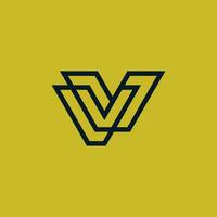 Initiale Brief vl oder lv Monogramm Logo vektor