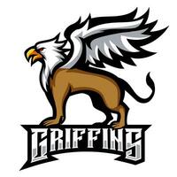 griffin maskottchen esport logo design vektor