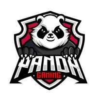 Panda Maskottchen Logo zum Spiele, Sport, Sport, Team, Verein vektor