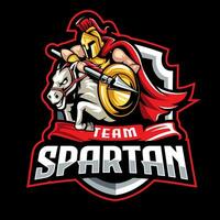 Sparta mit Haus Krieg Maskottchen Logo vektor
