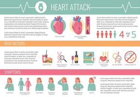 Herz Attacke Infografiken vektor