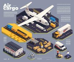 Luft Ladung Infografiken vektor