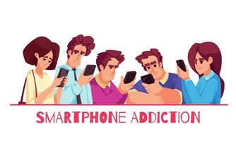 Smartphone Sucht eben Illustration vektor