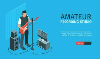 Amateur Musik- Studio Banner vektor