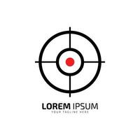 bullseye Meisterschaft auf Punkt Targeting im Fadenkreuz Logo Kunst Symbol Logo Vektor Illustration Silhouette isoliert Design