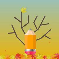 glänsande höstens naturliga trädbakgrund. vektor illustration