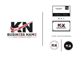 Monogramm kn Bürste Logo Kunst, Luxus kn Vektor Brief Logo zum Geschäft