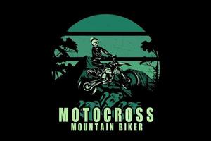 motocross mountainbiker silhuett design vektor