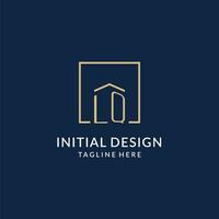 Initiale lq Platz Linien Logo, modern und Luxus echt Nachlass Logo Design vektor