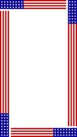vertikal amerikan flagga ram vektor