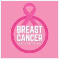 eben International Tag Brust Krebs Bewusstsein Hintergrund mit Rosa Band und Vektor Illustration