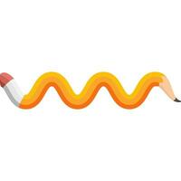 Bleistift wellig Linie vektor