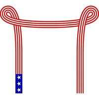 USA flagga Knut hörn gräns vektor