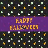 halloweeen stjärna mönster Lycklig halloween söt design Lycklig halloween fest social webb baner design vektor