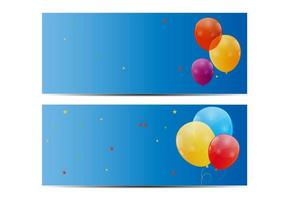 färg glänsande ballonger kort bakgrund vektorillustration vektor