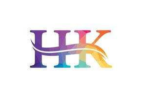 niedrig poly und Alphabete hk Brief Logo Design mit kreativ Zeichen, Vektor Illustration