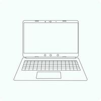 Laptop Vektor Illustration Linie Kunst eps