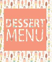 dessert meny mall. vektor illustration