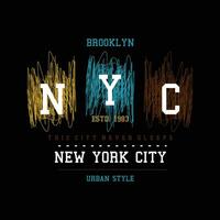 brooklyn ny york grafisk design, typografi vektor, illustration, för skriva ut t skjorta, Häftigt modern stil vektor