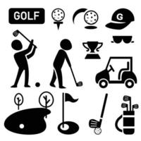 isolerade golf ikon illustration vektor