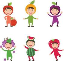 Kostüme Obst Kinder Vektor