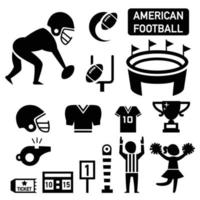 isolerad amerikansk fotboll ikon illustration vektor